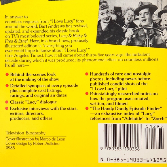 The I Love Lucy Book, Bart Andrews, Softcover, 422pp, EUC, 1985 Doubleday - Picture 4 of 16